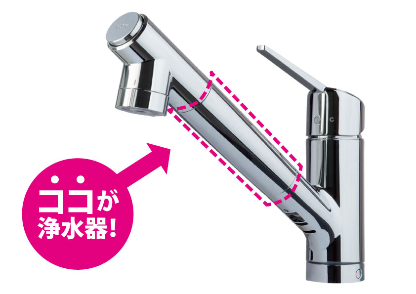 浄水器一体型水栓イメージ