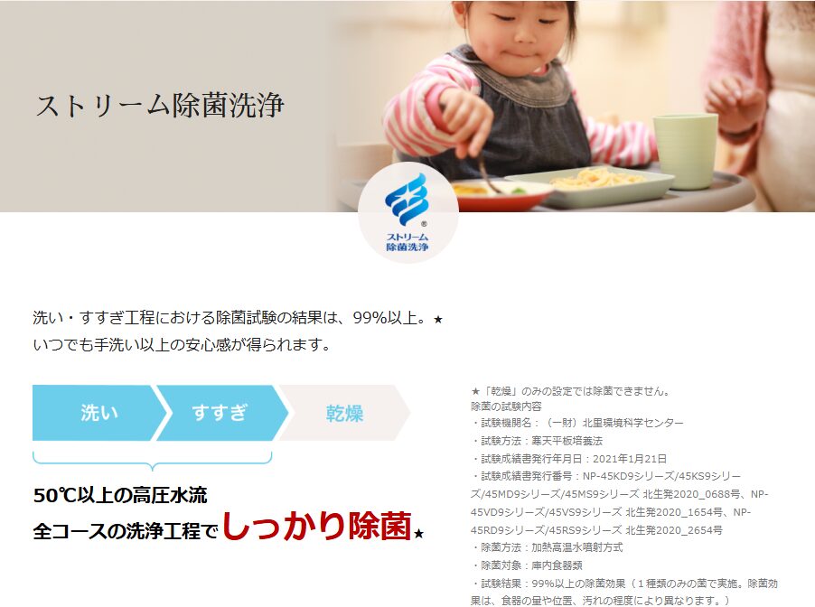 食洗器の除菌効果