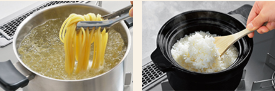 麺ゆで・炊飯オート調理