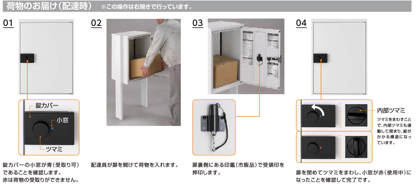 宅配ボックスKT 荷物のお届け